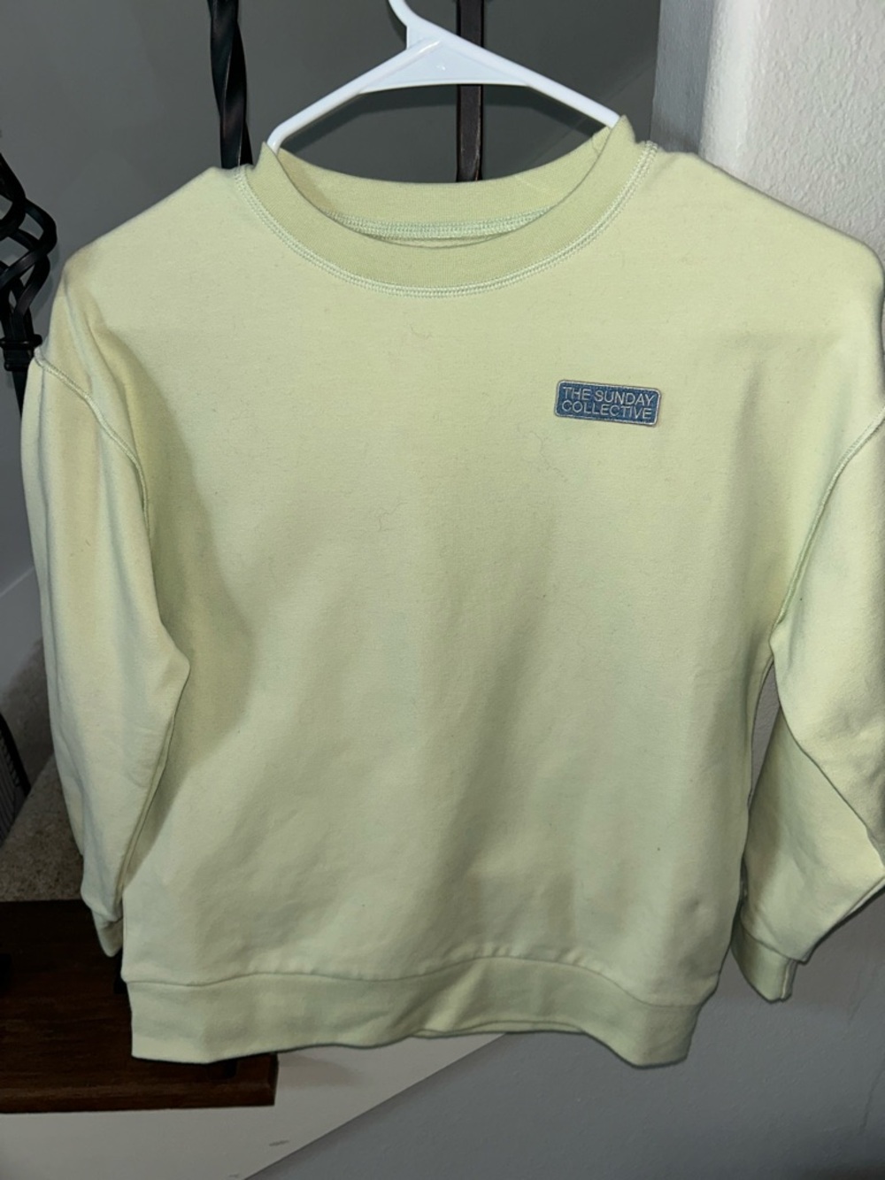 NWT The Sunday Collective Crewneck Sweatshirt in Fog Green Sz 8Y